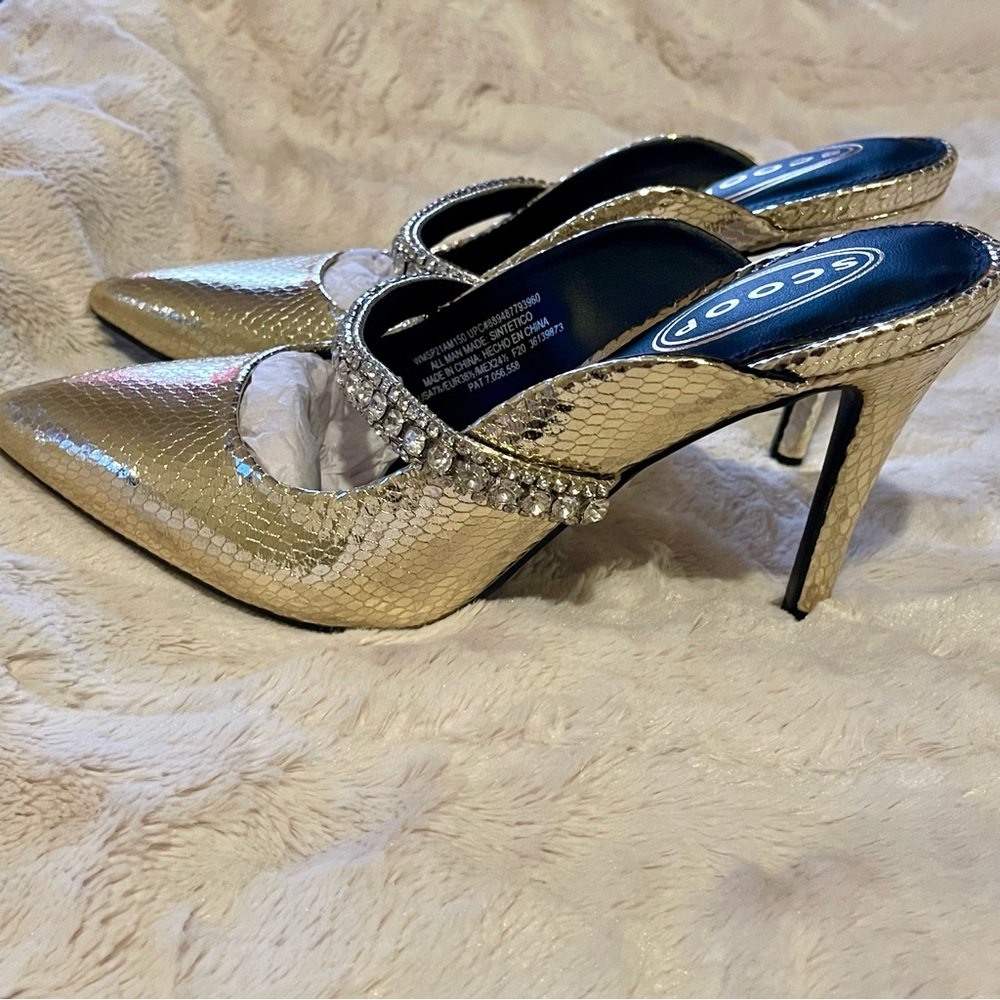 Elegant Gold Stilettos
